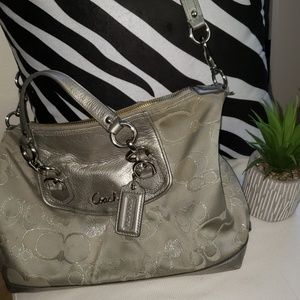 Coach silver purse